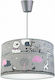 Metanor Kids Fabric Single Ceiling Light E27 Giraffe Gray 60W 35x20cm