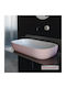 Scarabeo Glam Aufgesetztes Waschbecken Porzellan 56x39x14cm Ser Pois Pink Mat