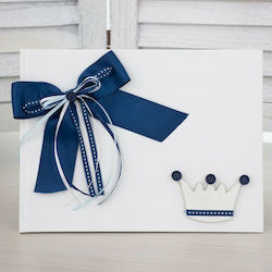 Papillon Kids Handmade Baptism Guest Book with Crown Theme Made of Cardboard