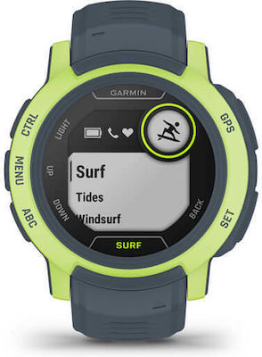 Garmin Instinct 2 Surf Edition 45mm Waterproof Smartwatch with Heart Rate Monitor (Mavericks)