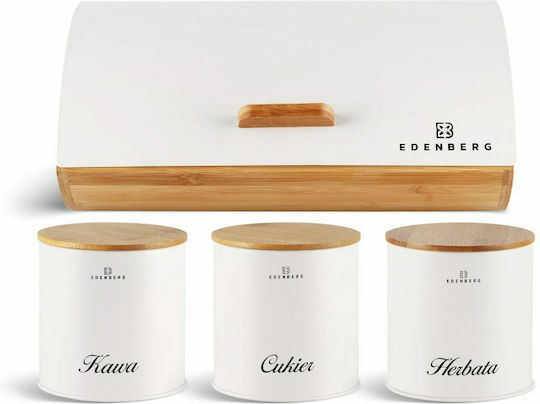 Edenberg Set 4Stück Gläser für Zucker / Kaffee / Tee mit Deckel aus Edelstahl Braun Edenberg Set 4Stück Gläser für Zucker / Kaffee / Tee mit Deckel aus Edelstahl Braun