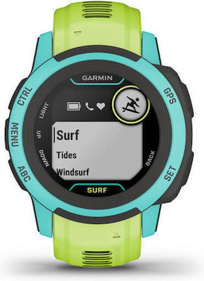 Garmin Instinct 2S Surf Edition 40mm Waterproof Smartwatch with Heart Rate Monitor (Waikiki)