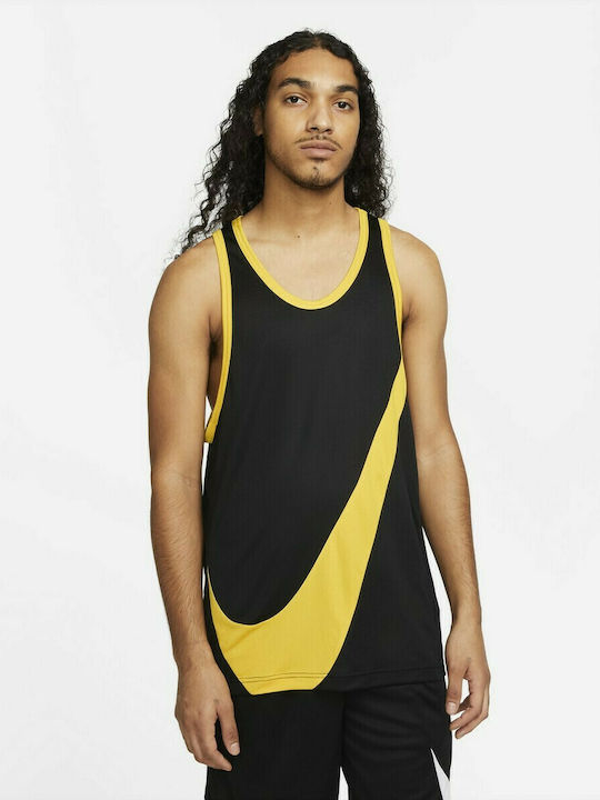 Nike Top Ανδρική Μπλούζα Dri-Fit Αμάνικη Μαύρη
