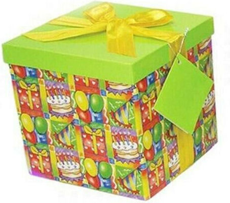 8215 Hârtie Cutie pentru Cadou Verde 17x17x17cm.