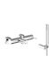 Teorema Lab Mixing Bathtub Shower Faucet Complete Set Silver
