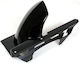 Barracuda Back Motorcycle Wheel Mudguard with Chain Guard for Kawasaki Z 1000 / Z750R 2011-2015 Black 1pcs