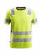 Snickers Workwear AllroundWork Arbeit T-Shirt Gelb mit Reflektierenden Streifen