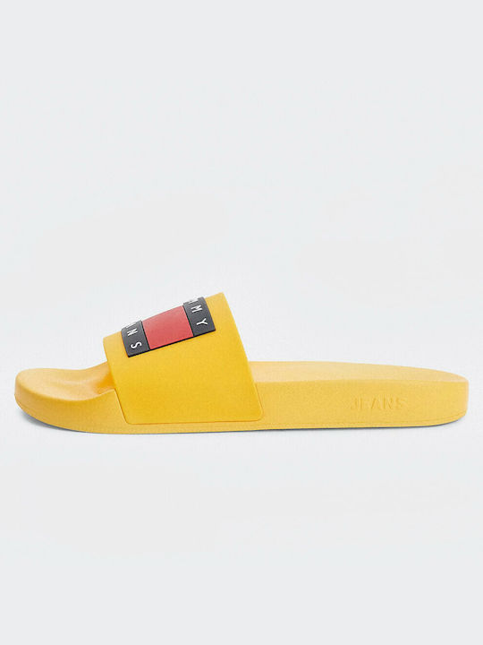 Tommy Hilfiger Flag Pool Men s Slides Sun Kissed Orange EM0EM01021
