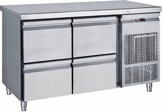 Bambas Frost PGK 139 S Commercial Freezer Bench 344lt 350W Inox with 4 Doors P139 x W70 x H85cm