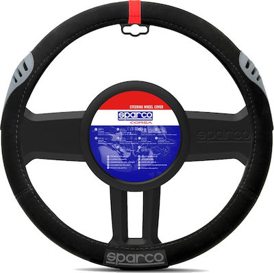 Sparco Car Steering Wheel Cover with Diameter 38cm Synthetic Red