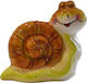 Marva Decorative Snail made of Ceramic in Brown/Green 8x5x9cm 1pcs
