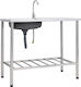 vidaXL Faucet Open Single 151214 50xW100cm