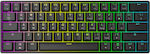 HK Gaming GK61 Tastatură Mecanică de Gaming 60% cu Gateron roșu întrerupătoare și iluminare RGB Negru