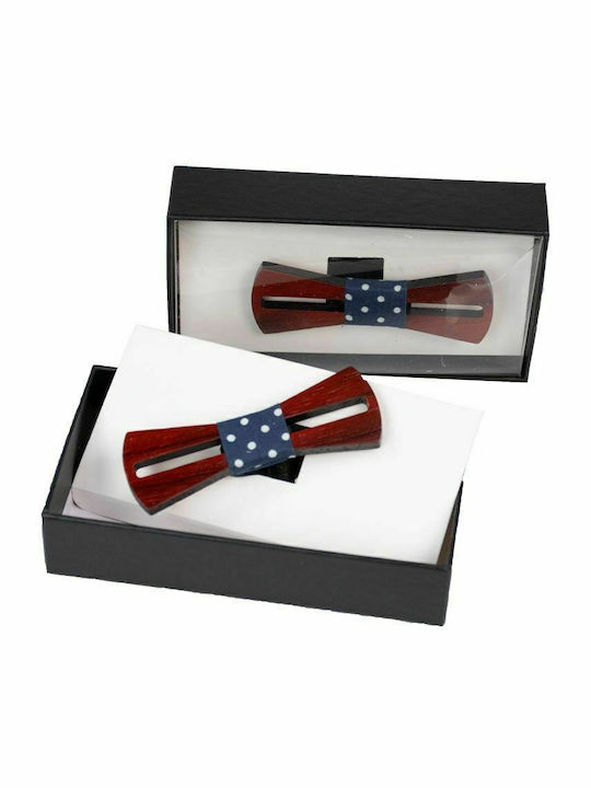 Papillon Kids Kids' Wooden Bow Tie Navy Blue