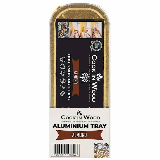 Cook in Wood Chips Ξύλου Räuchern für Grill mit Aroma Mandel 50gr 3Stück