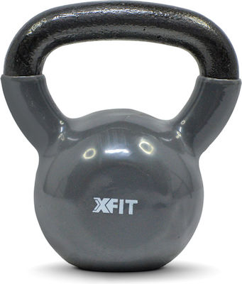 X-FIT Gray Vinyl Kettlebell 10kg