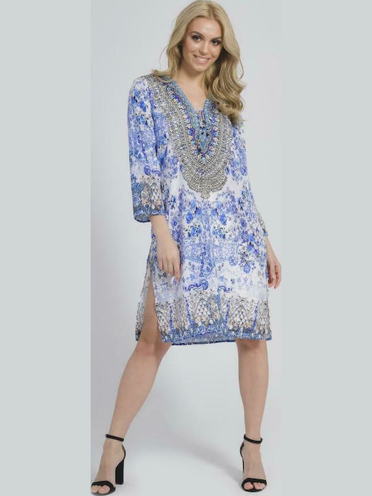 Ble Resort Collection Женско Кафтан Плажно облекло Син