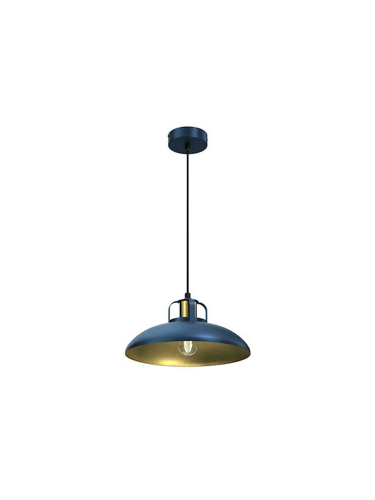 Milagro Felix Pendant Light Single-Light Bell for Socket E27 Blue