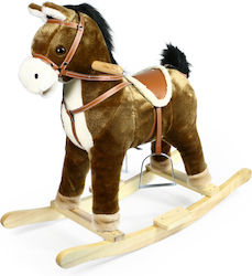 Avra Toys Αστραπή Rocking Toy Horse With Sound Brown