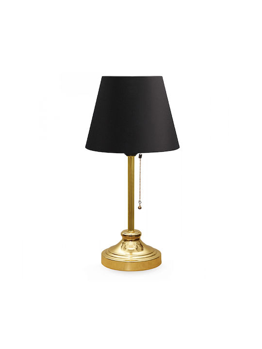 Megapap Harrison Metal Table Lamp for Socket E27 with Black Shade and Gold Base