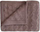 Mushie Blanket Nursery Swaddling Blankets Honeycomb Cotton Brown 80x100cm