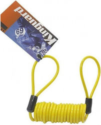 Kinguard 150cm Motorcycle Lock Reminder Cable in Yellow