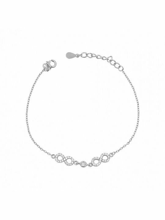 Bracelet Chain with design Infinity made of Silver