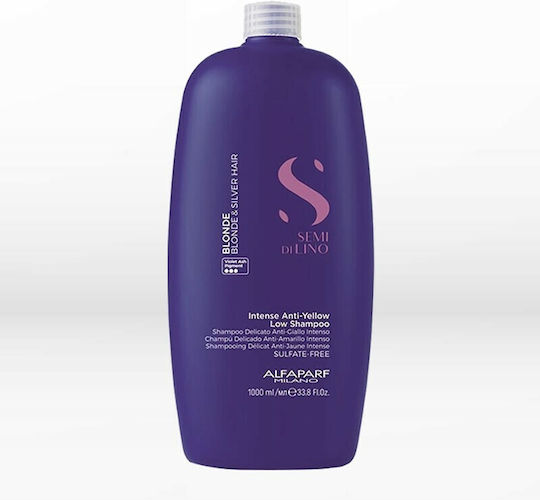 Alfaparf Milano Professional Semi Di Lino Anti - Yellow Low Shampoos Reconstruction/Nourishment for Coloured Hair 1000ml