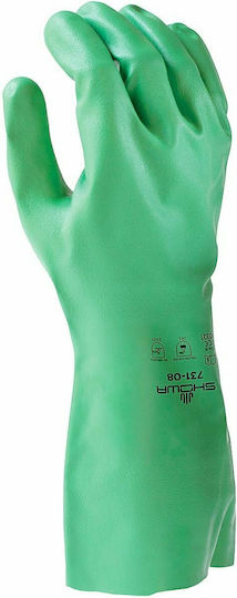 Showa Gloves for Work Green Nitrile 12τμχ 7pcs