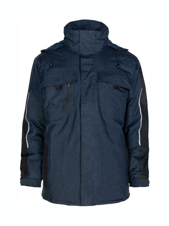 STOP Marmati Waterproof Work Jacket Hooded Navy Blue 158320