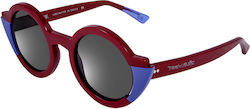 Urban Owl X Tseklenis Sunglasses Burgundy with Acetate Frame & Gray Lens