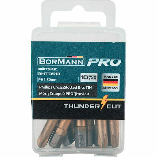 Bormann Pro Сет 10 Битове за Винтоверт Кръст BHT3513