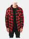 Langärmeliges Flanell Overshirt Geprüft Schwarz