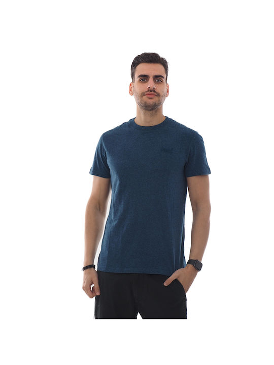 Superdry Ανδρικό T-shirt Μπλε Μονόχρωμο