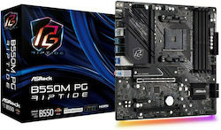 ASRock B550M Phantom Gaming Riptide Motherboard Micro ATX with AMD AM4 Socket