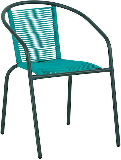 Πολυθρόνα Εξωτερικού Χώρου Rattan Funky Μπλε 54x60x77εκ.