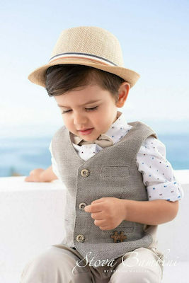 Stova Bambini Βαπτιστικό Κοστούμι με Γιλέκο για Αγόρι 6τμχ