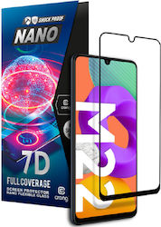 Crong 7D Nano Flexible 0.3mm Vollflächig gehärtetes Glas Schwarz (Galaxy M22) CRG-7DNANO-SGM22
