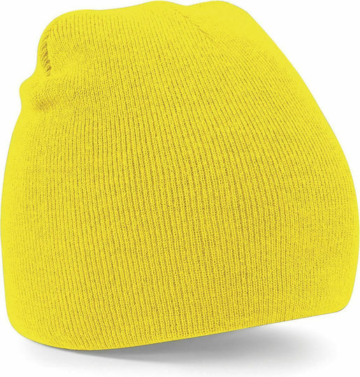 B44 Beanie Männer Beanie Gestrickt in Gelb Farbe