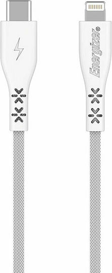 Energizer Braided USB-C to Lightning Cable Λευκό 1.2m (C411LKWH)