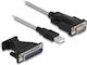 DeLock Cable USB-A to RS232 25-pin male / RS232 9-pin male 1.8m (61314) 1pcs