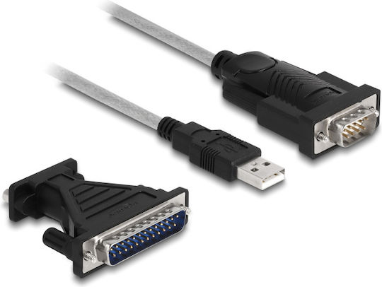 DeLock Cable USB-A to RS232 25-pin male / RS232 9-pin male 1.8m (61314) 1pcs