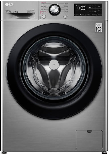LG F4WV309S6TE Πλυντήριο Ρούχων 9kg με Ατμό 1400 Στροφών Inox