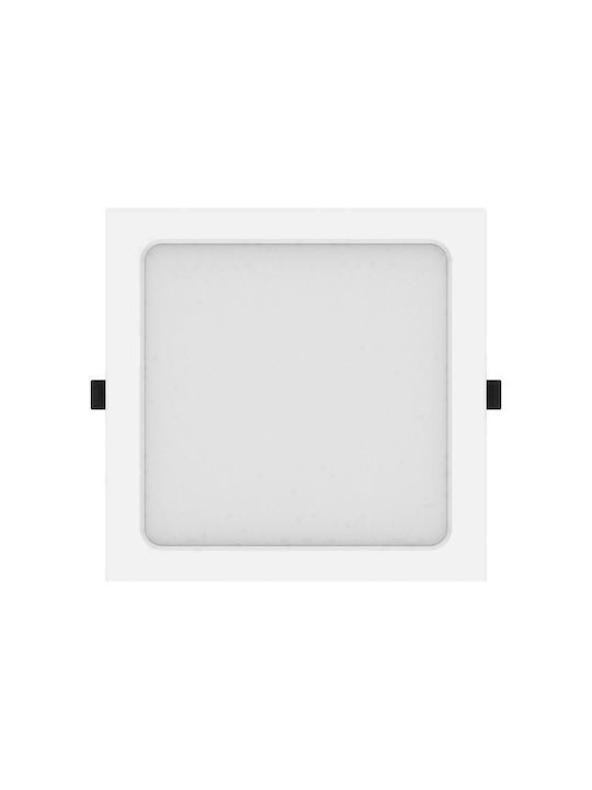 Geyer Τετράγωνο Χωνευτό LED Panel Ισχύος 24W με Φυσικό Λευκό Φως 22.4x22.4εκ.