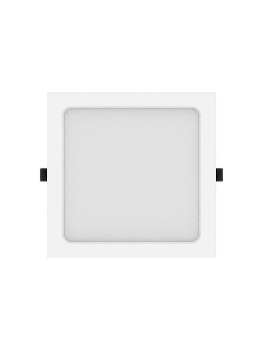 Geyer Square Recessed LED Panel 24W with Natural White Light 22.4x22.4cm