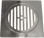 Sewer grate square 15*15 cm chrome