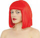 Carnival Wig Straight Red Bob with Bangs