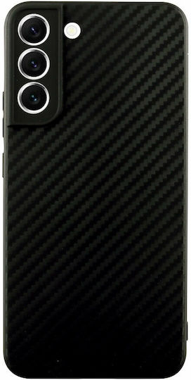 Volte-Tel Carbon Camera Protective Umschlag Rückseite Silikon Schwarz (Galaxy S22 5G)