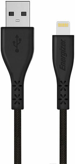 Energizer USB to Lightning Cable Μαύρο 1.2m (C410LGBK)