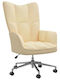 Swivel Visitor Armchair with Wheels Κρεμ 61.5x69x94.5cm
